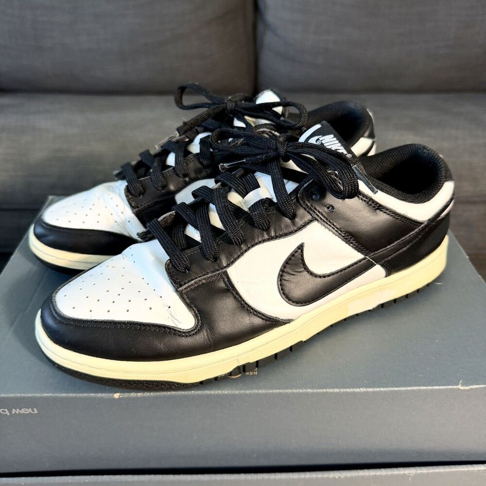 Nike Dunk Low Panda Black White Athletic Sneaker DD1503-101 Women's Size 12 - Picture 2 of 12